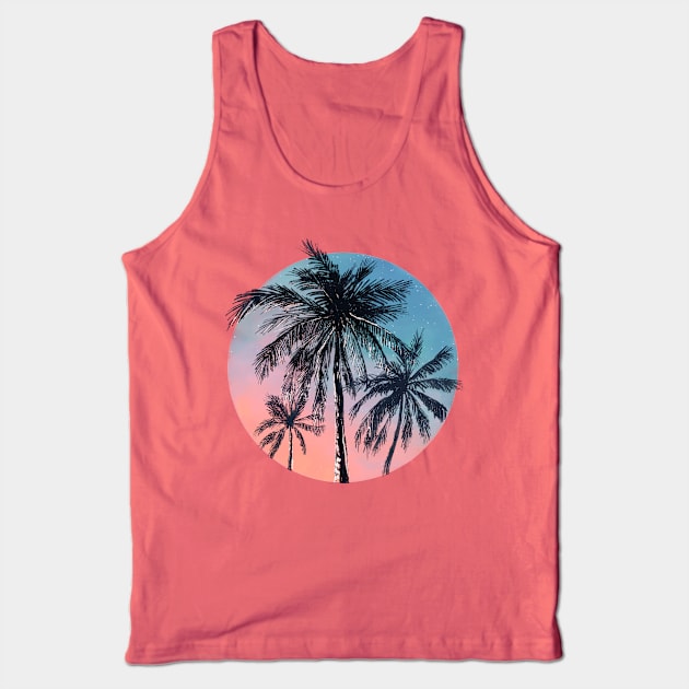 Palms Sunset Tank Top by NihatGokcenArt